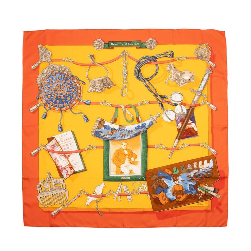 Hermes Silk Memoire d'Hermes 90cm Scarf